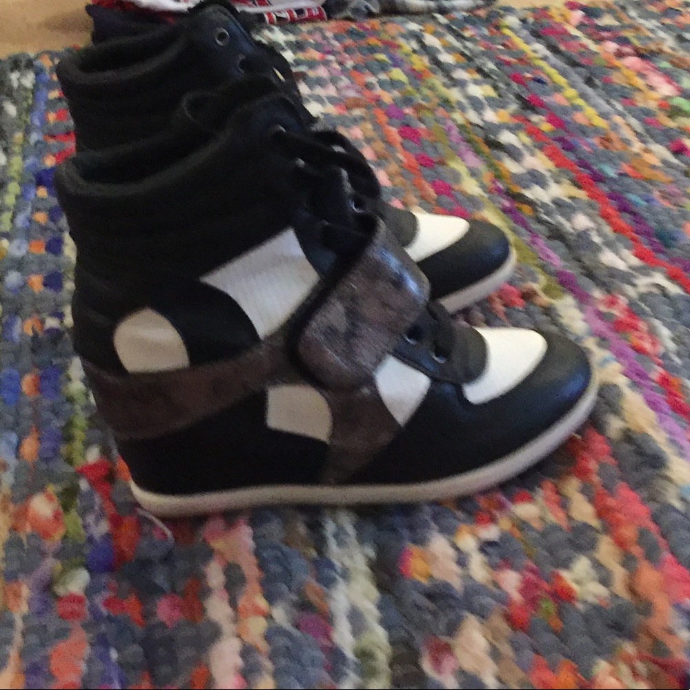 Fun high heel tennis shoes